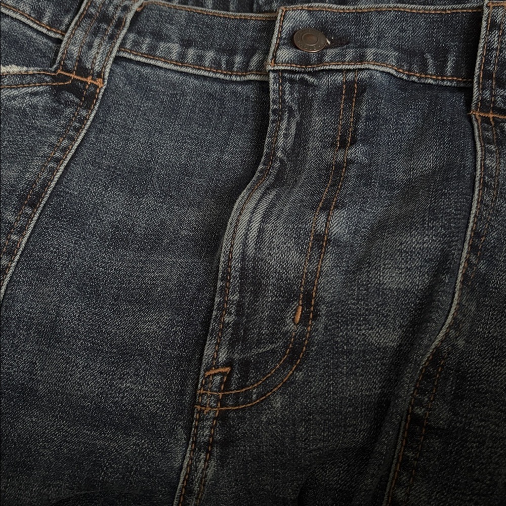 American Eagle NWT Stovepipe Dark Wash Denim Jeans SZ 18 R - Picture 4 of 11